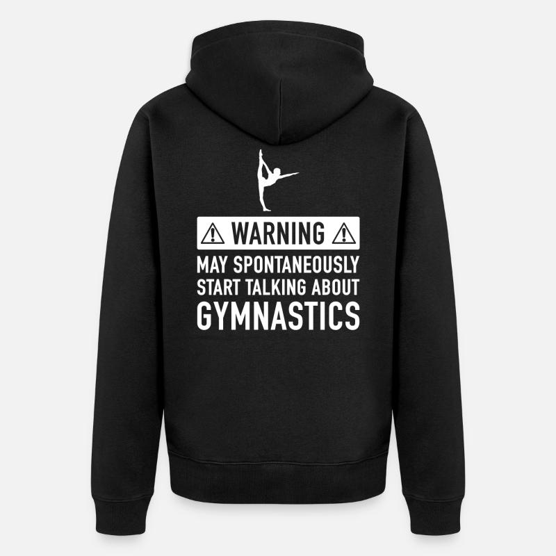 Lustiger Gymnastik-Geschenk-Idee - Unisex Premium Bio Zip Hoodie - Schwarz