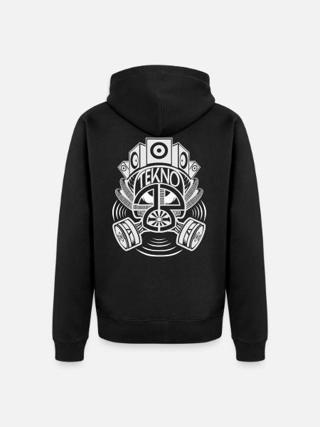 Tekno 23 masque à gaz - Veste à capuche bio Premium Unisexe - noir