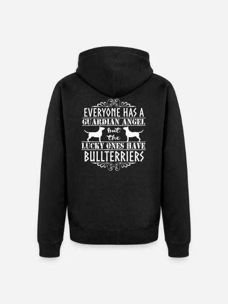 Bullterrier Angel 2 - Unisex Premium Bio Zip Hoodie - Schwarz