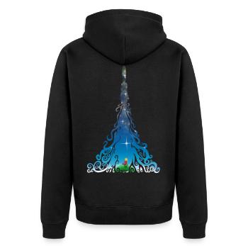 rêves Rocket - Veste à capuche bio Premium Unisexe - noir - Dos - Nico (187cm)