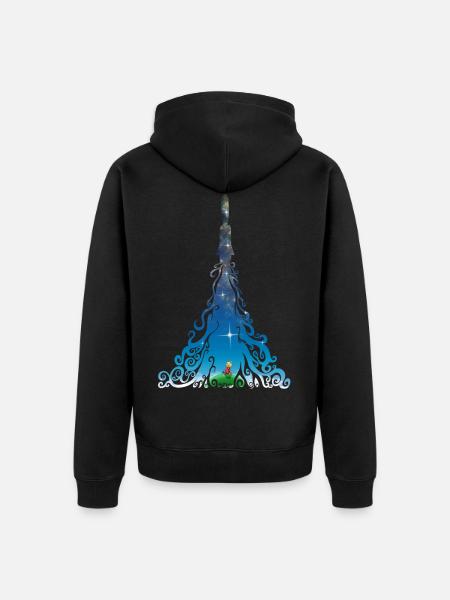 Rocket dreams - Unisex Premium Organic Zip Hoodie - black
