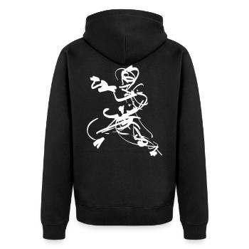 style mante - Veste à capuche bio Premium Unisexe - noir - Dos - Nico (187cm)