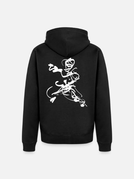mantis style - Unisex Premium Organic Zip Hoodie - black