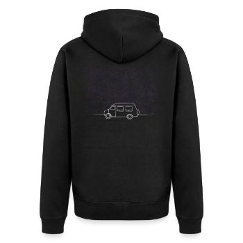 Road Trip Travel Road Trip Vanlife Starry Sky - Unisex Premium Organic Zip Hoodie - black - Back - Nico (187cm)