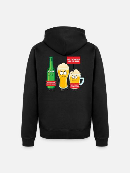 Save Water Drink Beer - Unisex Premium Organic Zip Hoodie - black