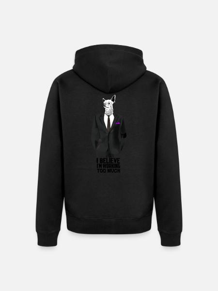 Working Like a Dog - Unisex Premium Organic Zip Hoodie - black