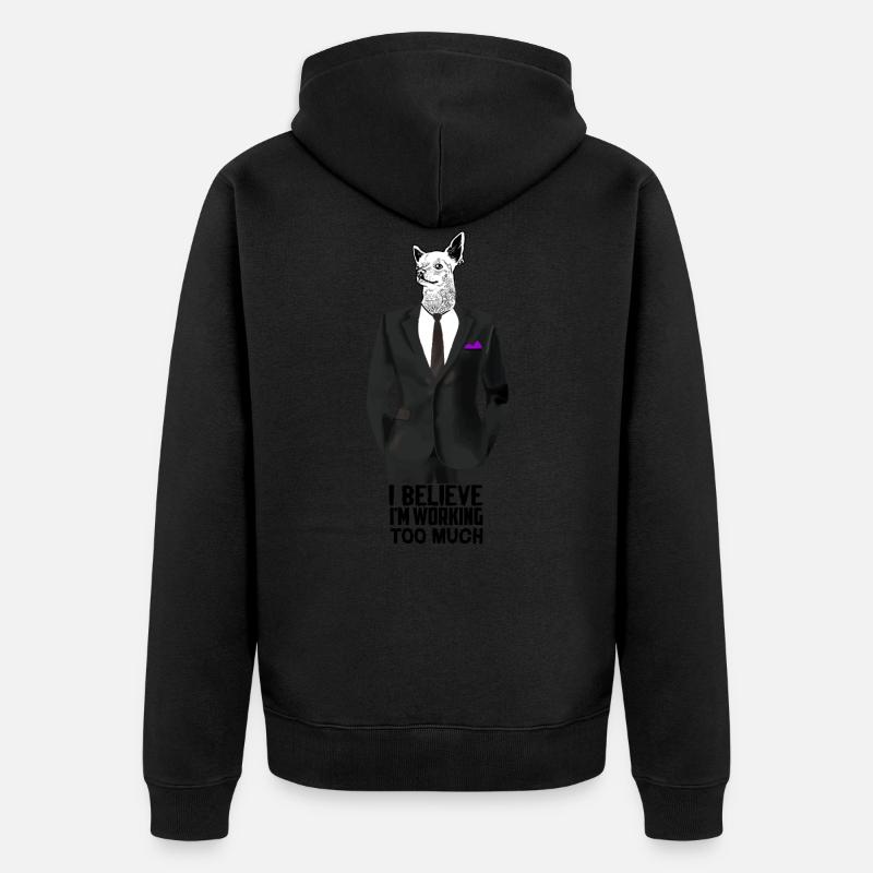 Travailler comme un chien - Veste à capuche bio Premium Unisexe - noir
