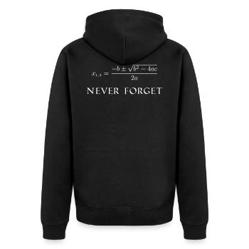 Midnight formula - Unisex Premium Organic Zip Hoodie - black - Back - Nico (187cm)