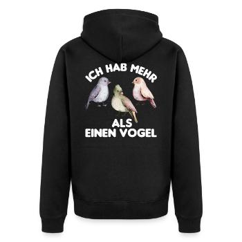 J'ai plus qu'un oiseau - Veste à capuche bio Premium Unisexe - noir - Dos - Nico (187cm)