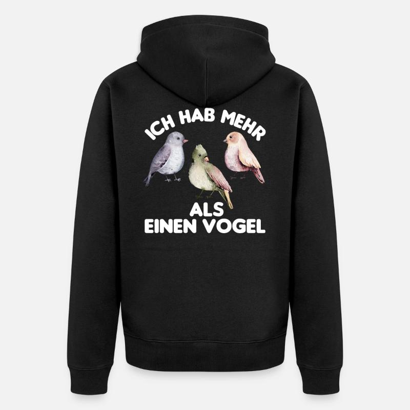 J'ai plus qu'un oiseau - Veste à capuche bio Premium Unisexe - noir