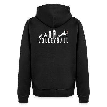 volley-ball - Veste à capuche bio Premium Unisexe - noir - Dos - Nico (187cm)