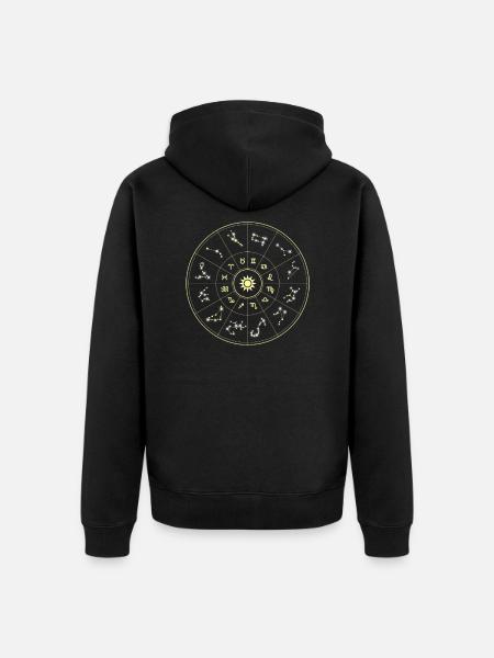 Sternzeichen Tierkreiszeichen - Unisex Premium Bio Zip Hoodie - Schwarz