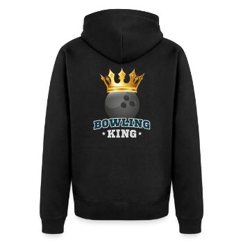 Roi de bowling - Veste à capuche bio Premium Unisexe - noir - Dos - Nico (187cm)