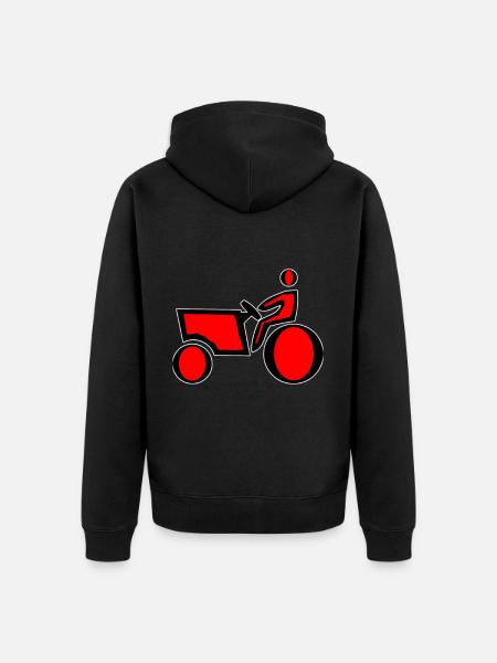 Trekker - Unisex Premium Organic Zip Hoodie - black