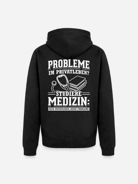 Privacy Study medicine - Unisex Premium Organic Zip Hoodie - black