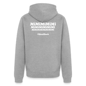 MiMiMiMiMi - Howl! - Unisex Premium Organic Zip Hoodie - heather grey - Back - Nico (187cm)