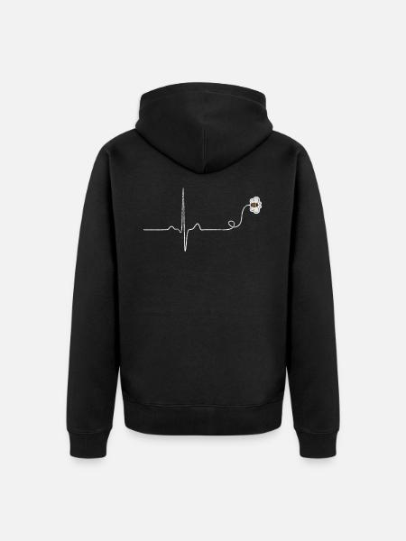 Biene Imker - Unisex Premium Bio Zip Hoodie - Schwarz