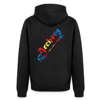 Tir à l'arc - Veste à capuche bio Premium Unisexe - noir - Dos - Nico (187cm)