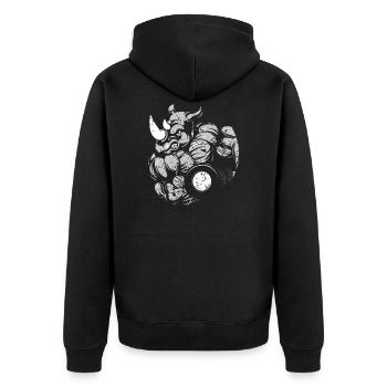 Fitness Gym Muscles Musculation Rhino Haltère - Veste à capuche bio Premium Unisexe - noir - Dos - Nico (187cm)