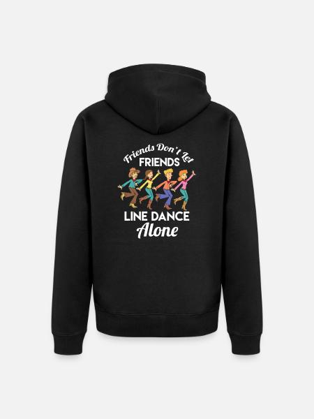 Line Dance Freunde - Unisex Premium Bio Zip Hoodie - Schwarz