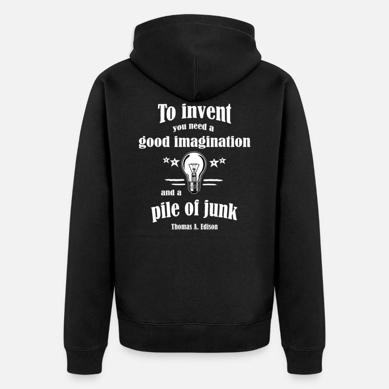 Inventeur - imagination - Veste à capuche bio Premium Unisexe - noir