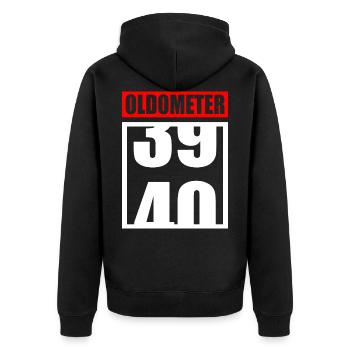 1979 40 Jahre 40. Geburtstag Party Geschenk - Unisex Premium Bio Zip Hoodie - Schwarz - Hinten - Nico (187cm)