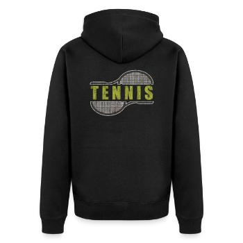 Raquettes de tennis - Veste à capuche bio Premium Unisexe - noir - Dos - Nico (187cm)