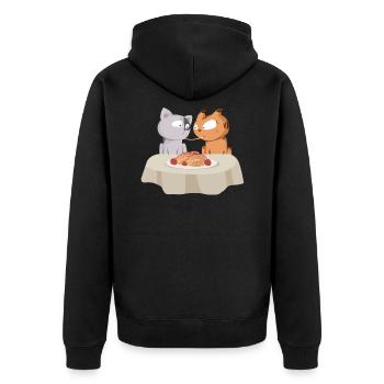 Chat Susie et les voyous Amour Saint Valentin - Veste à capuche bio Premium Unisexe - noir - Dos - Nico (187cm)