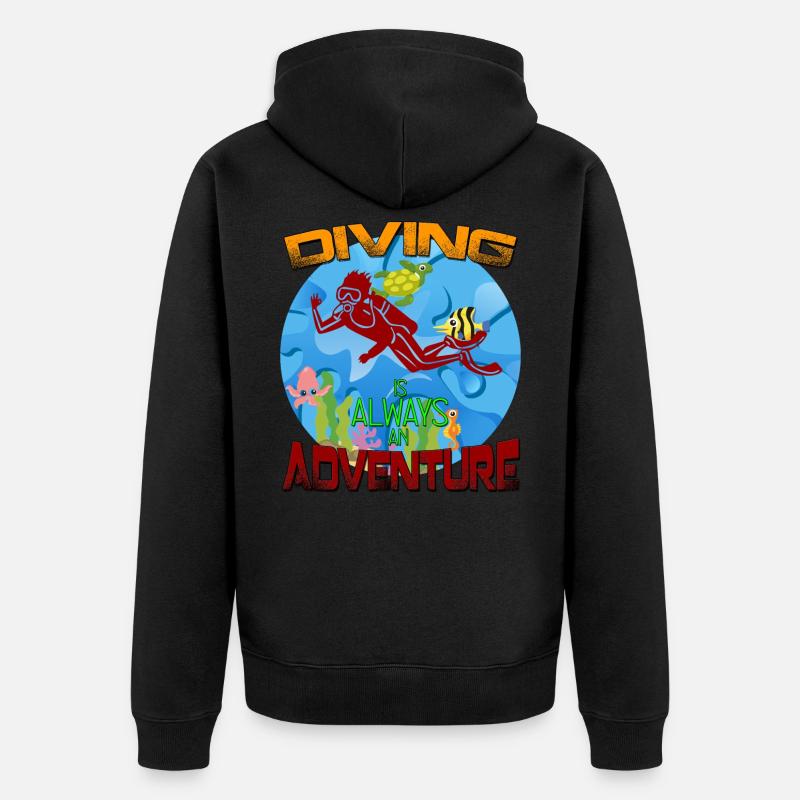 Plongée sous-marine - Veste à capuche bio Premium Unisexe - noir