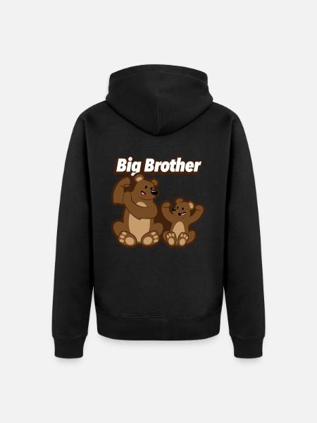 Björnbröder - storebror - Ekologisk premiumluvjack unisex - svart