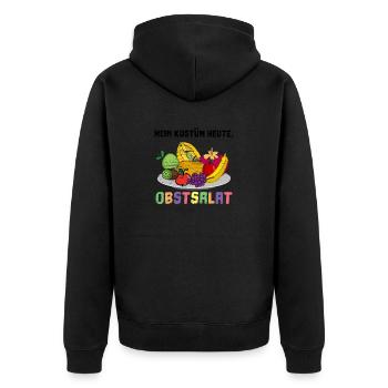 Mon costume aujourd’hui Salade de fruits - Veste à capuche bio Premium Unisexe - noir - Dos - Nico (187cm)