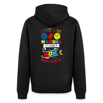 Autism Mom Mom Gift - Veste à capuche bio Premium Unisexe - noir - Dos - Nico (187cm)