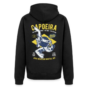 Arts martiaux capoeira arts martiaux brésiliens - Veste à capuche bio Premium Unisexe - noir - Dos - Nico (187cm)