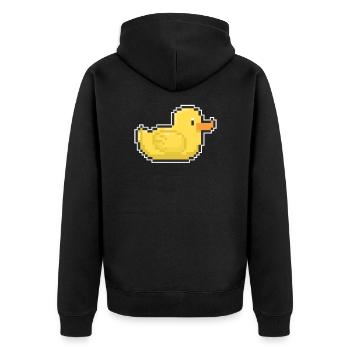 Ente Gamer Pixel Cadeau Shirt - Veste à capuche bio Premium Unisexe - noir - Dos - Nico (187cm)