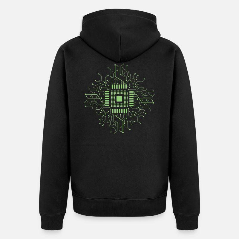 Microcontroller electronics - Unisex Premium Organic Zip Hoodie - black