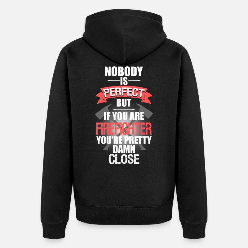 pompier - Veste à capuche bio Premium Unisexe - noir