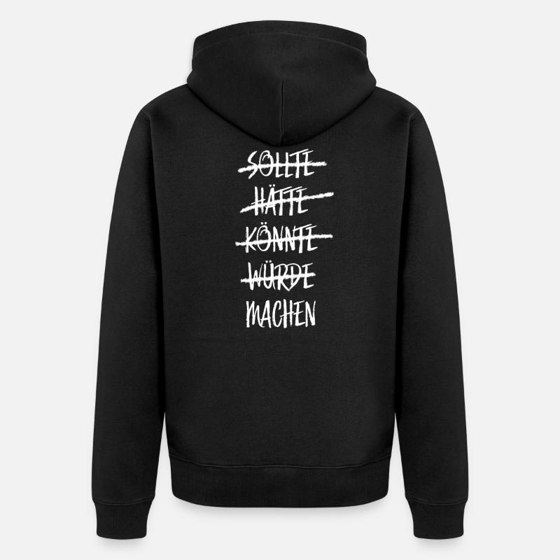 Selbstständigkeit Startup Einfach Machen - Unisex Premium Bio Zip Hoodie - Schwarz