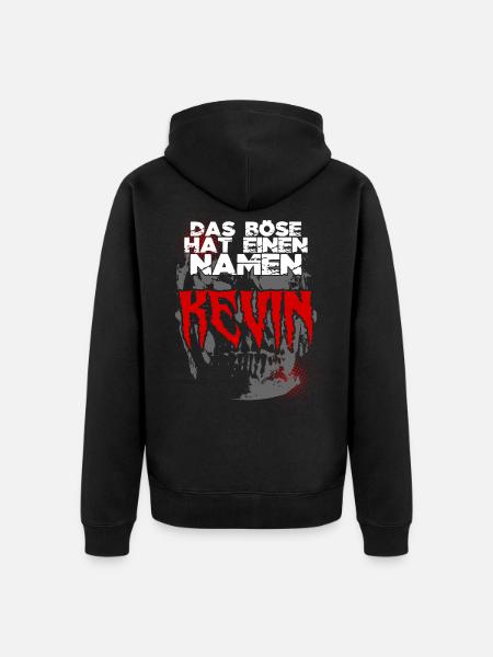 Das böse heisst Kevin - Unisex Premium Bio Zip Hoodie - Schwarz