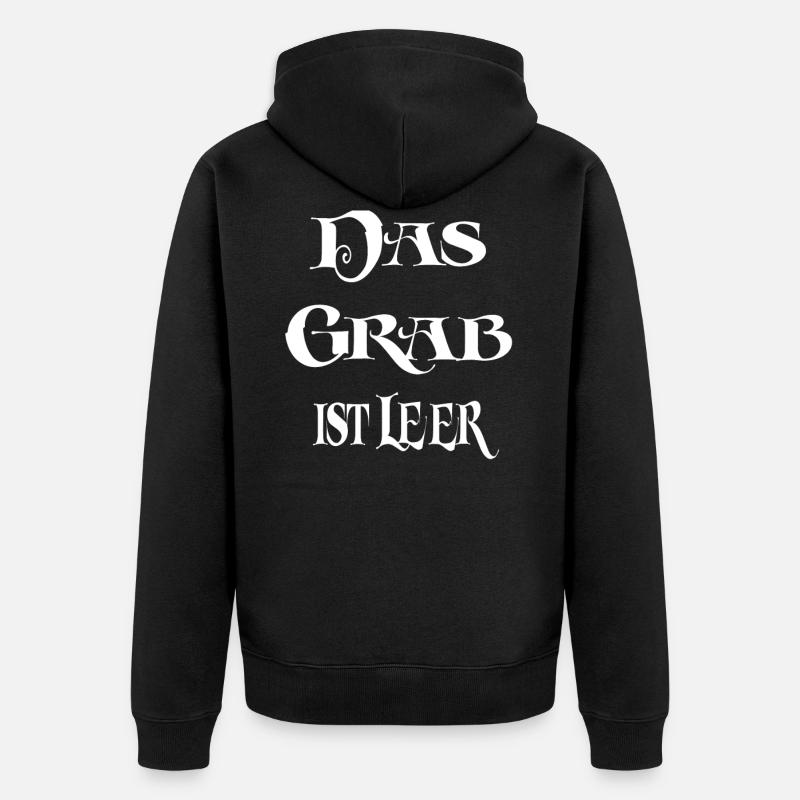Das Grab ist leer - Unisex Premium Bio Zip Hoodie - Schwarz