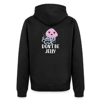 Cadeau drôle d'enfants de méduses mignons - Veste à capuche bio Premium Unisexe - noir - Dos - Nico (187cm)