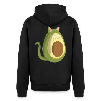 Avocat chat - Veste à capuche bio Premium Unisexe - noir - Dos - Nico (187cm)