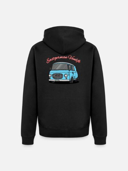 eastgerman vanlife GDR - Unisex Premium Organic Zip Hoodie - black