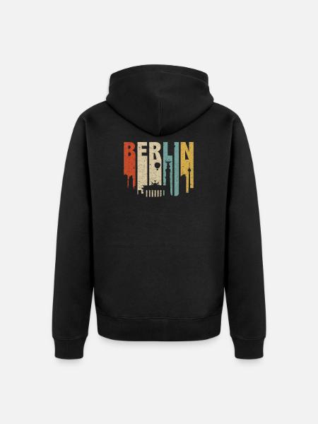 Berlin Berlin attractions Souvenir - Veste à capuche bio Premium Unisexe - noir