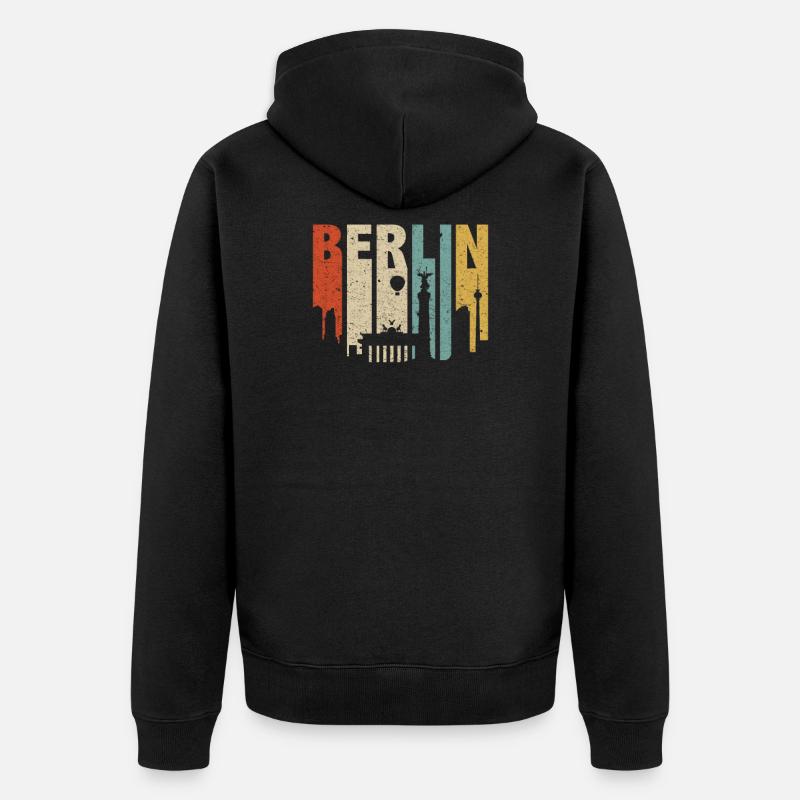 Berlin Berlin attractions Souvenir - Veste à capuche bio Premium Unisexe - noir
