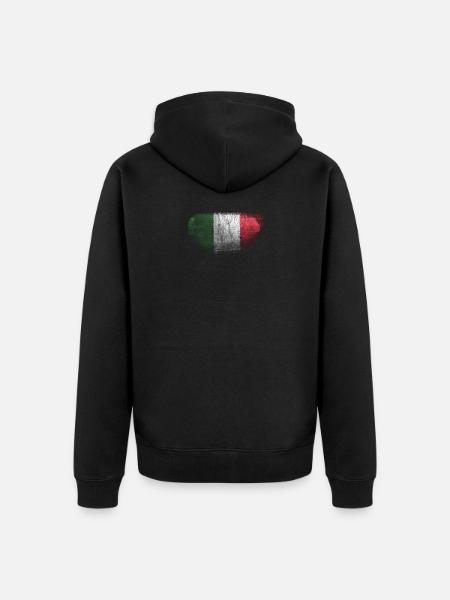 Italienische Flagge - Unisex Premium Organic Zip Hoodie - black