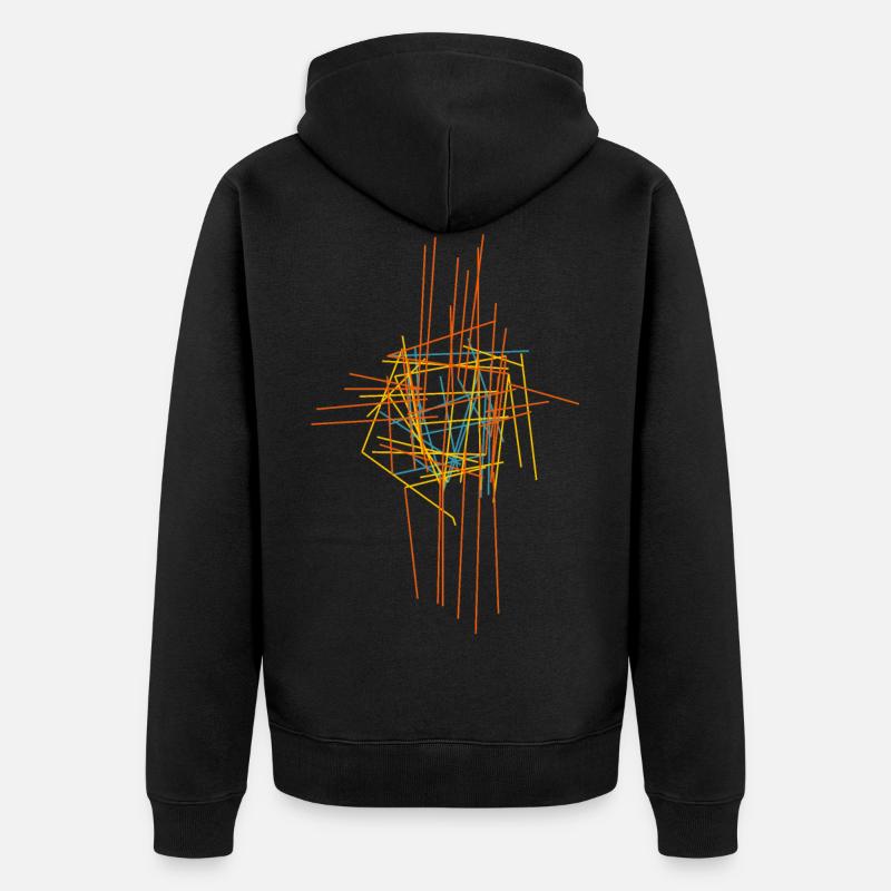 abstrait - Veste à capuche bio Premium Unisexe - noir