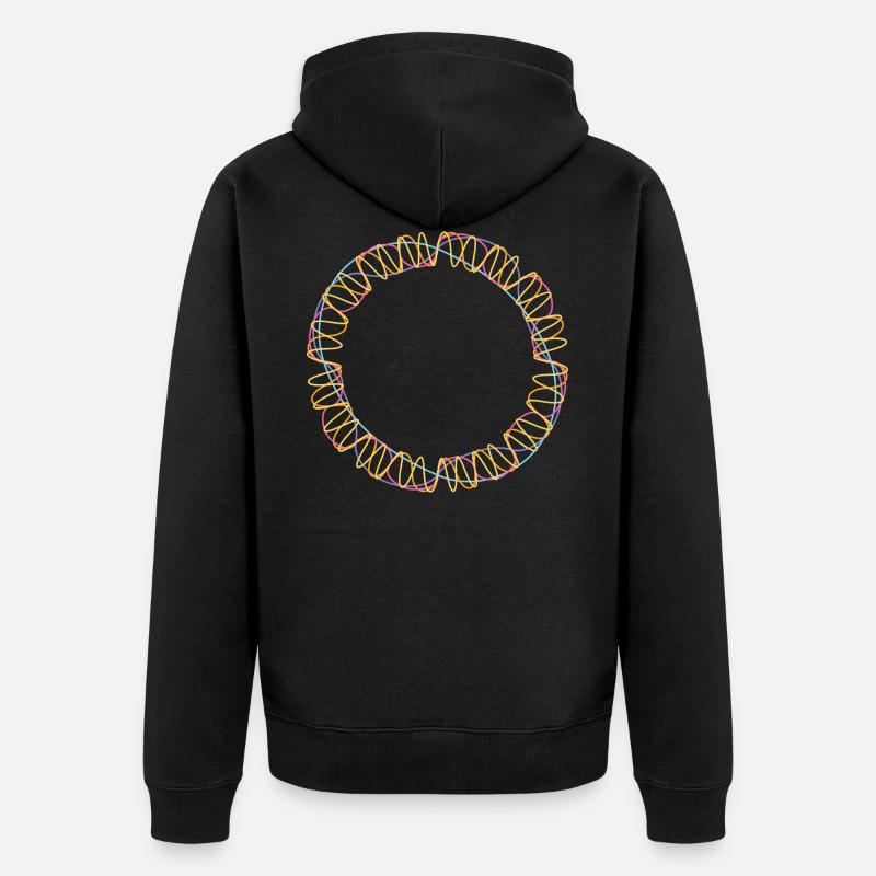 Stringtheorie Wissenschaft - Unisex Premium Bio Zip Hoodie - Schwarz