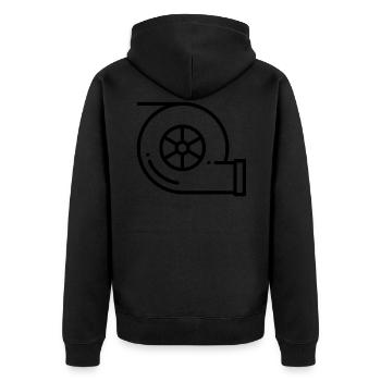 Turbo - Veste à capuche bio Premium Unisexe - noir - Dos - Nico (187cm)