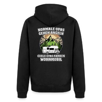 Motorhome - campeur cool - Veste à capuche bio Premium Unisexe - noir - Dos - Nico (187cm)