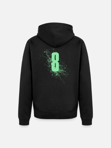 8 birthday - Unisex Premium Organic Zip Hoodie - black